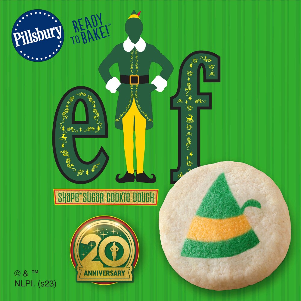 PILLSBURY ELF-SHAPED SUGAR COOKIE DOUGH, 12 X 260 G