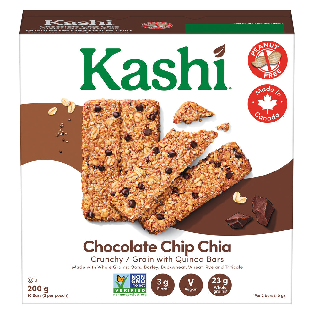 KASHI CRUNCHY CHOCOLATE QUINOA BARS, 12 X 10 X 20 G