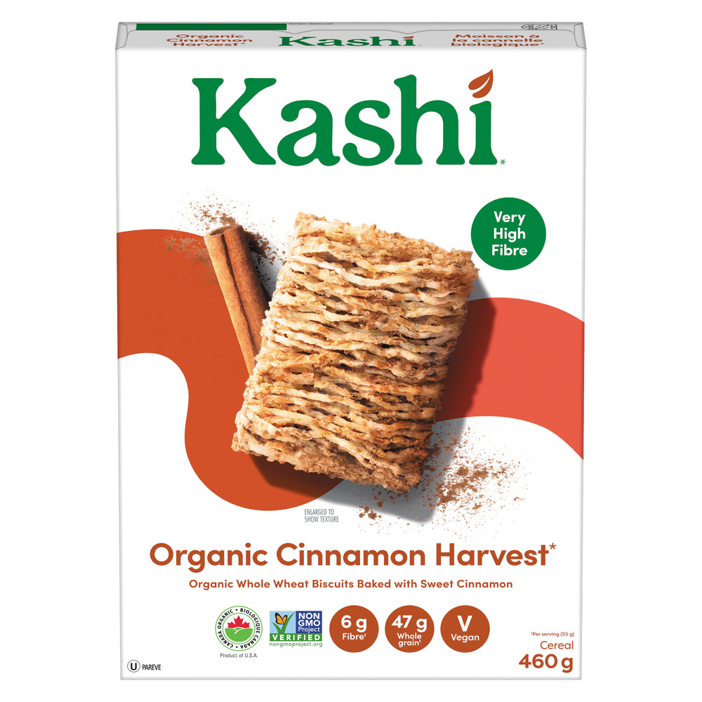 KASHI ORGANIC CINNAMON HARVEST CEREAL, 12 X 460 G