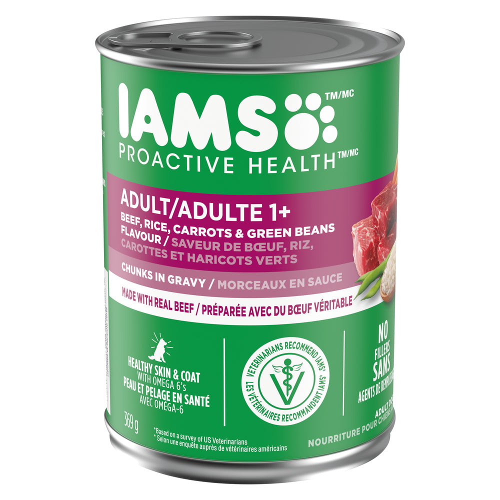 IAMS DOG FOOD BEEF VEGETABLE & RICE, 12 X 369 G
