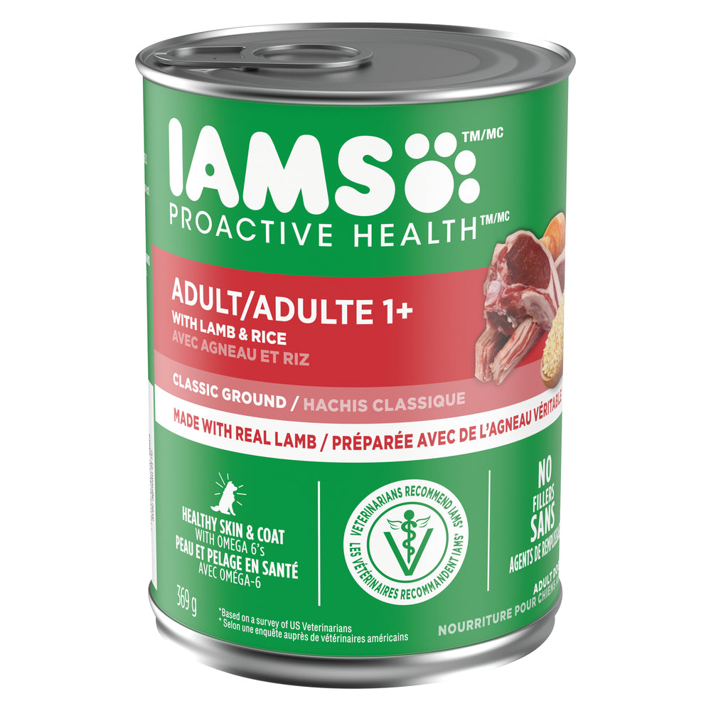 IAMS DOG FOOD LAMB & RICE, 12 X 369 G