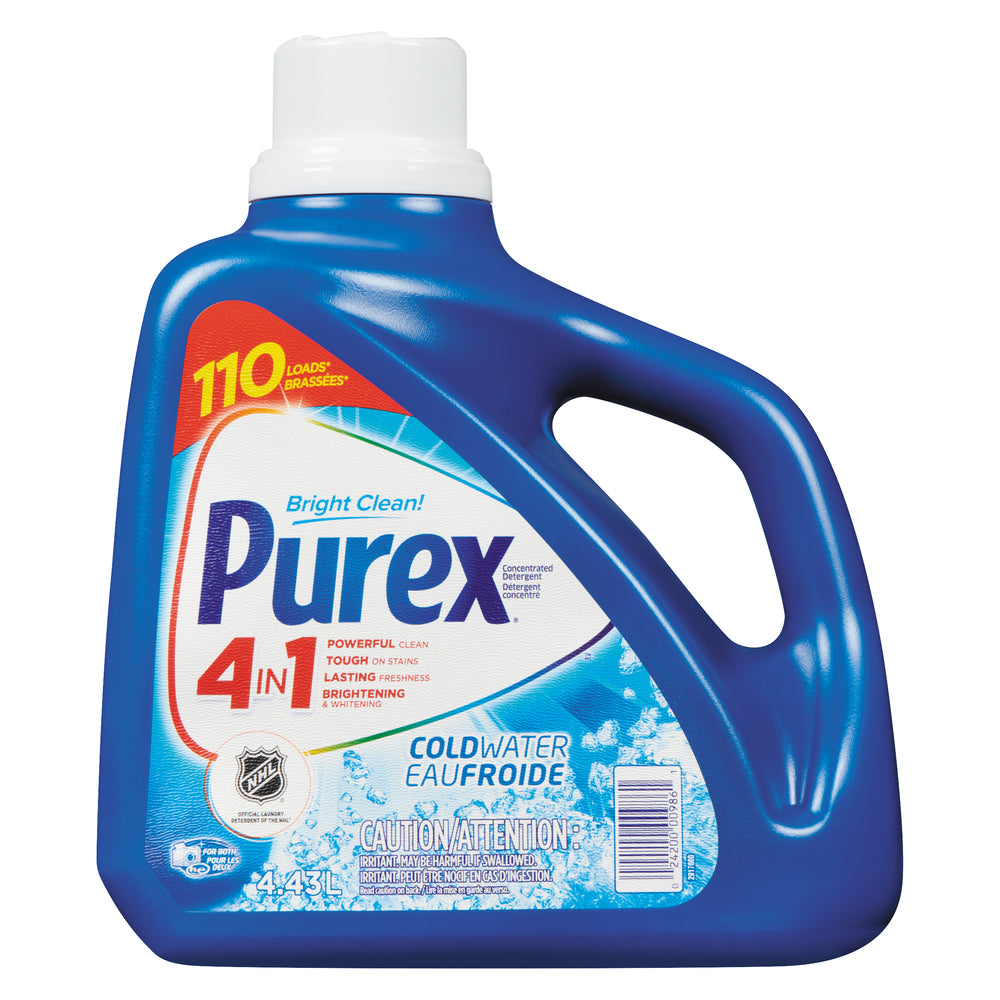 PUREX DETERGENT ULTRA CONCENTRATED COLD WATER 110 LOADS, 4 X 4.43 L