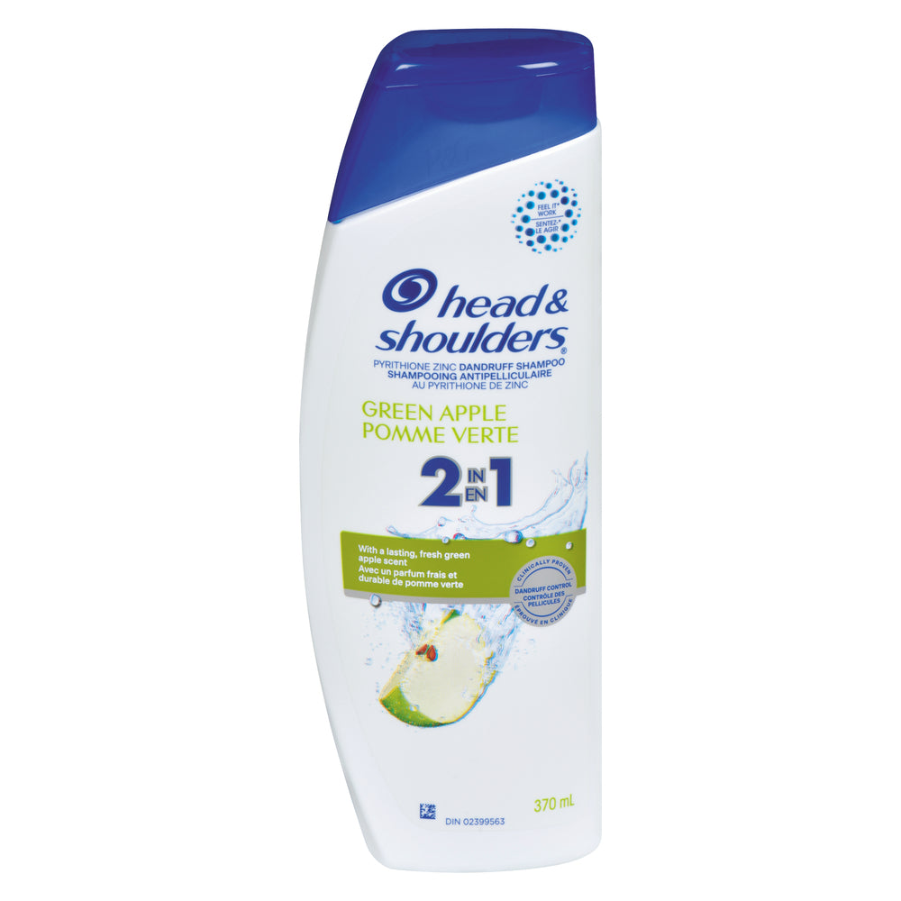 HEAD & SHOULDERS SHAMPOO 2-IN-1 GREEN APPLE, 6 X 370 ML
