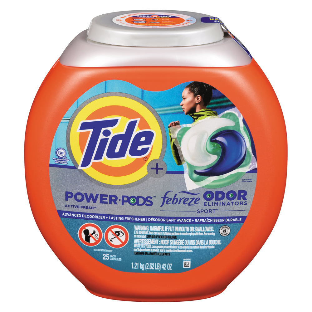 TIDE PODS LIQUID FEBREZE ELIMINATION OF ODOURS, 4 X 1.21 KG