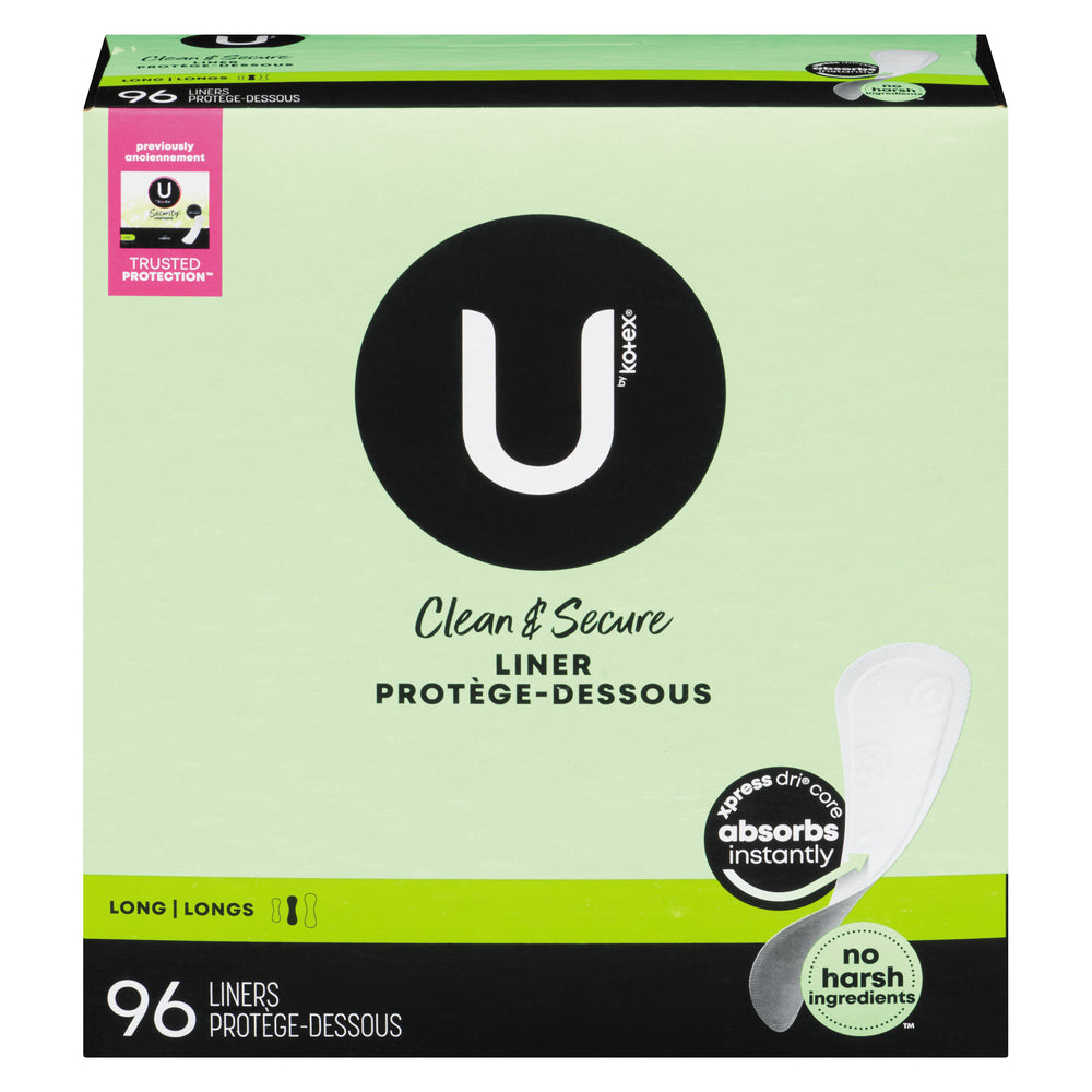 U BY KOTEX LONG SECURITY PADS, 4 X 96 UN