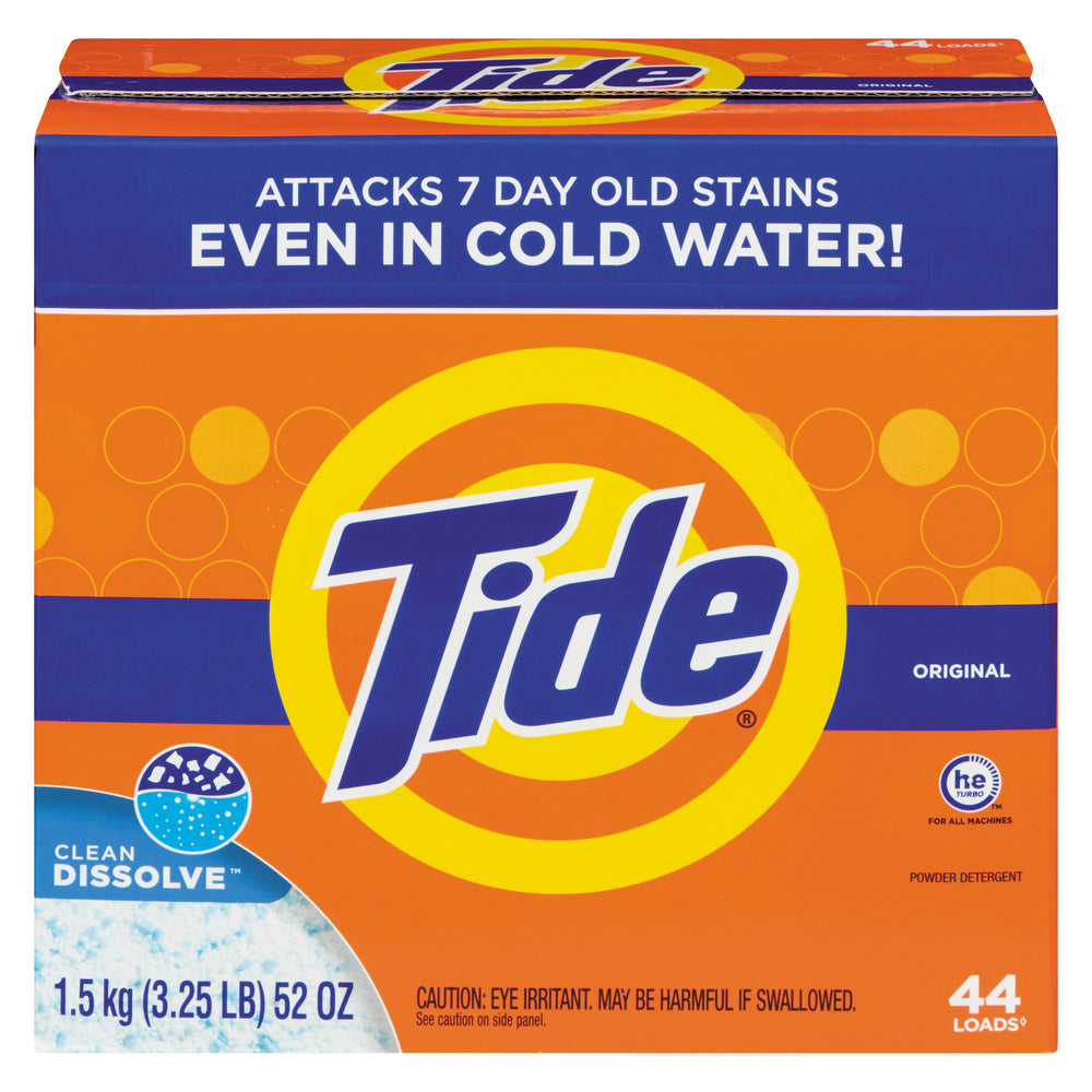 TIDE DETERGENT POWDER ORIGINAL HE 44 LOADS, 4 X 1.5 KG