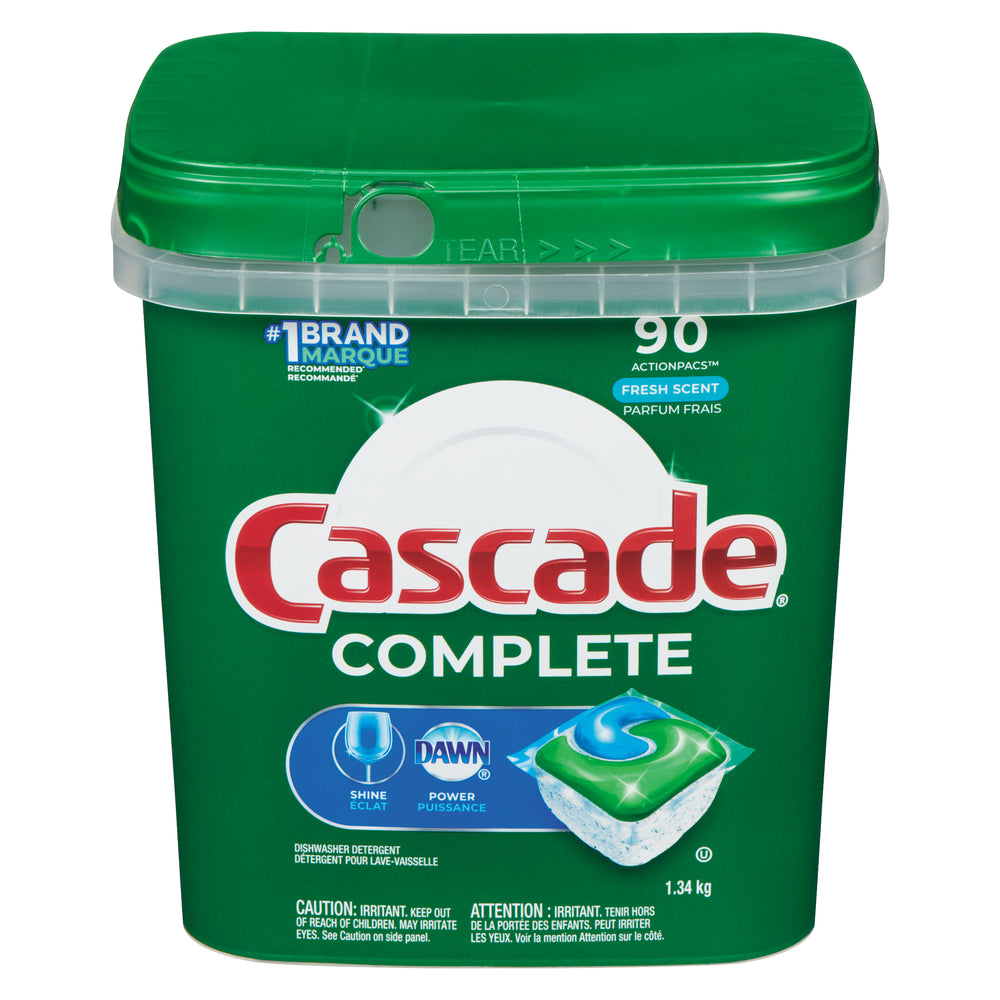 CASCADE ACTION PACS COMPLETE FRESH SCENT, 3 X 1.34 KG