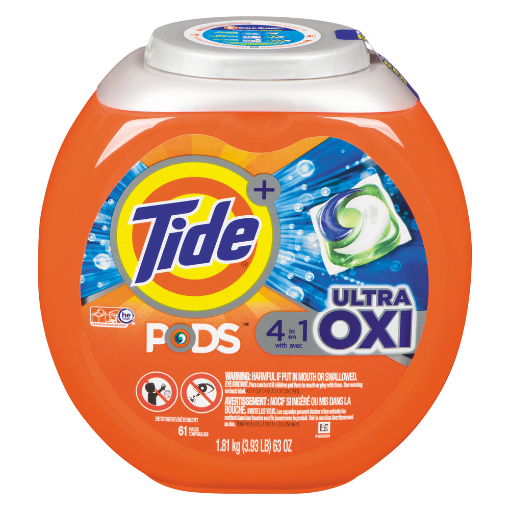 TIDE LIQUID PODS ULTRA OXI 61 COUNT, 4 X 1.810 KG