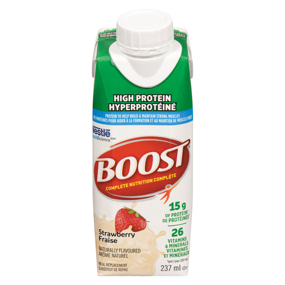 NESTLE BOOST HIGH PROTEIN STRAWBERRY, 24 X 237 ML