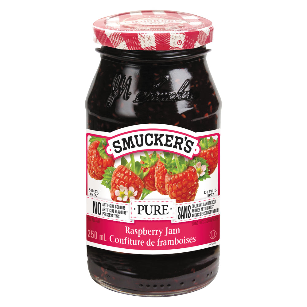 SMUCKERS RASPBERRY JAM, 12 X 250 ML