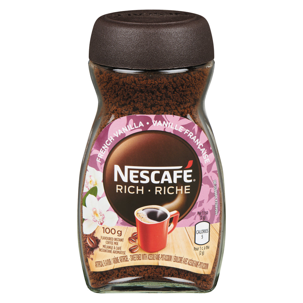 NESCAFE INSTANT RICH VANILLA COFFEE, 12 X 100 G