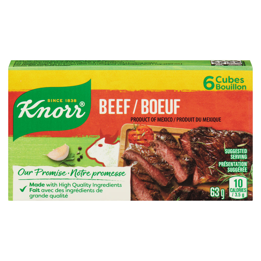 KNORR BEEF BOUILLON CUBES (6), 24 X 63 G