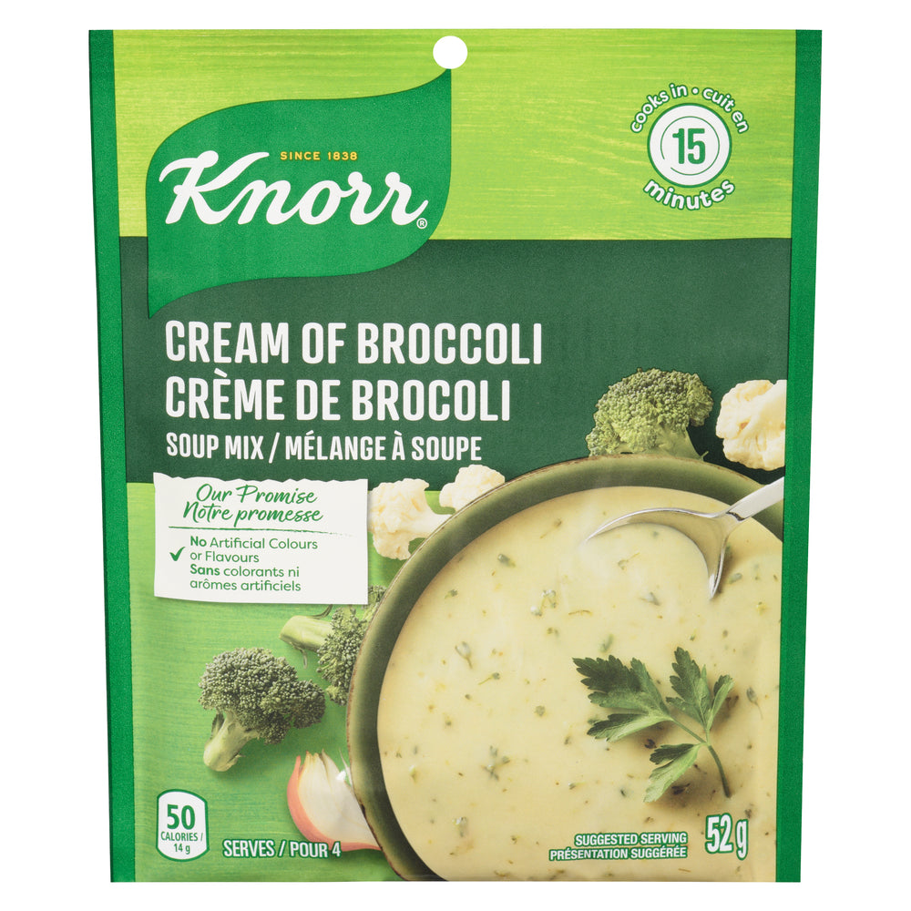 KNORR CREAM OF BROCCOLI SOUP, 12 X 52 G