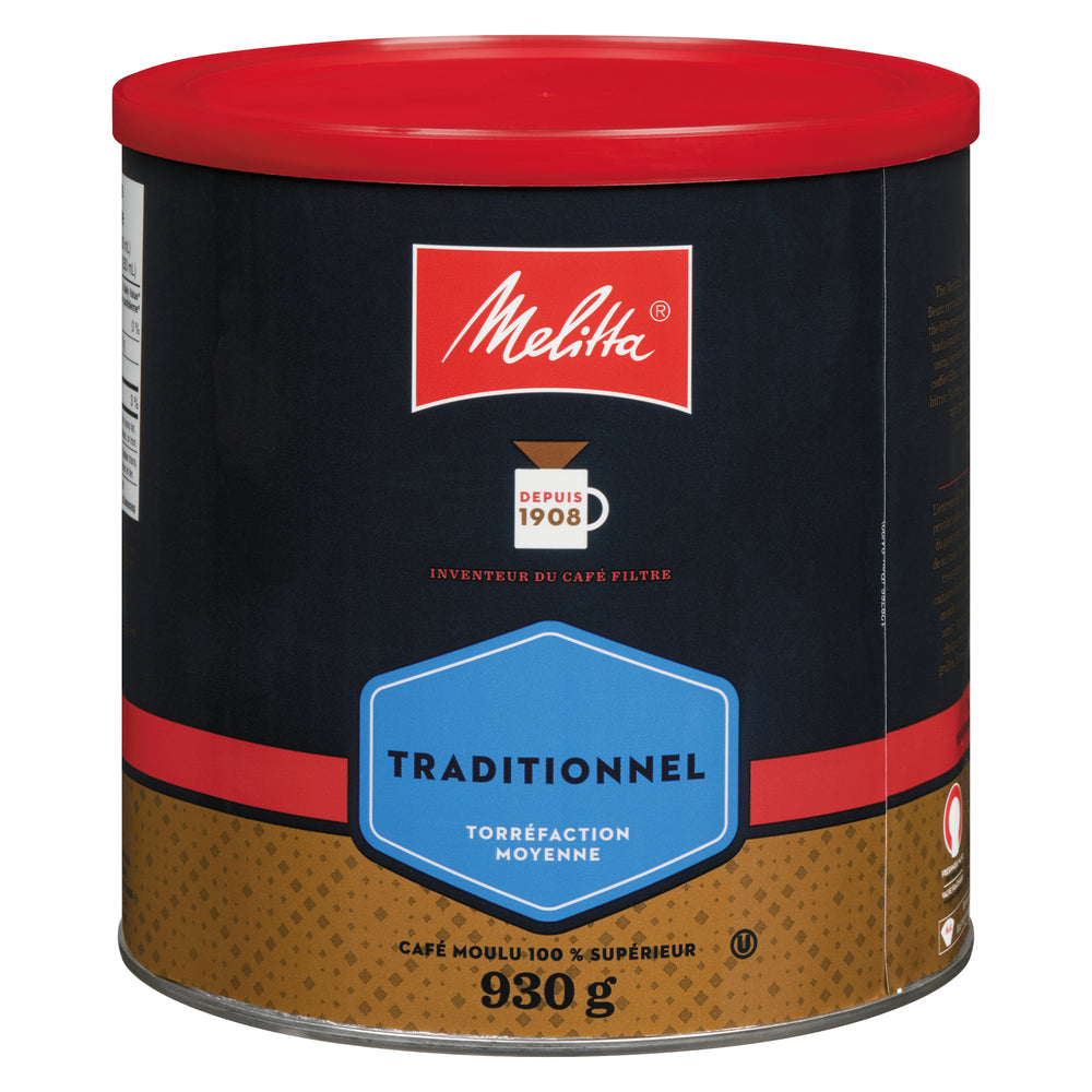 MELITTA TRADITIONAL SUPERIOR GROUND COFFEE, 6 X 930 G
