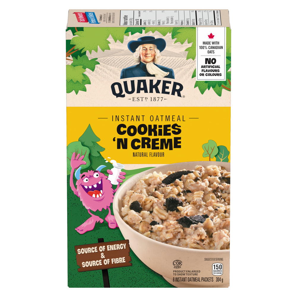 QUAKER OATMEAL COOKIES AND CREAM, 6 X 304 G