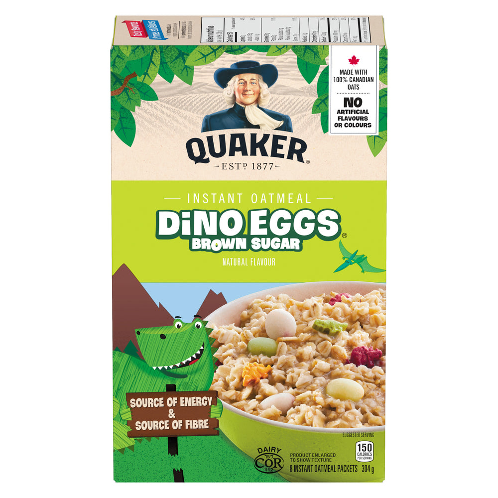 QUAKER OATMEAL DINO EGG BROWN SUGAR, 12 X 304 G