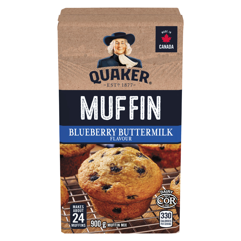 QUAKER OATMEAL BLUEBERRY BUTTERMILK MUFFIN MIX, 12 X 900 G