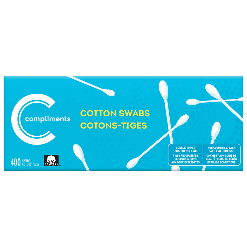 COMPLIMENTS COTTON SWABS, 36 X 400 UN
