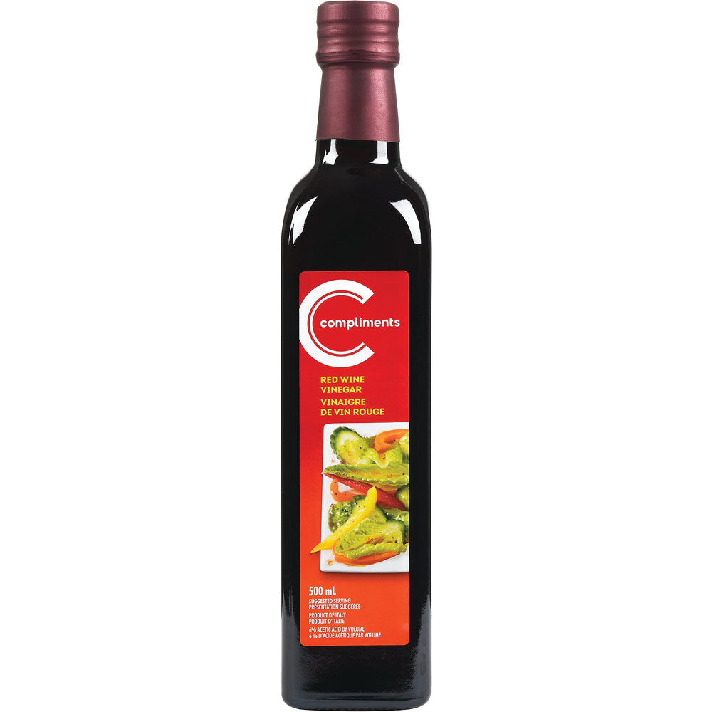 COMPLIMENTS RED WINE VINEGAR, 12 X 500 ML
