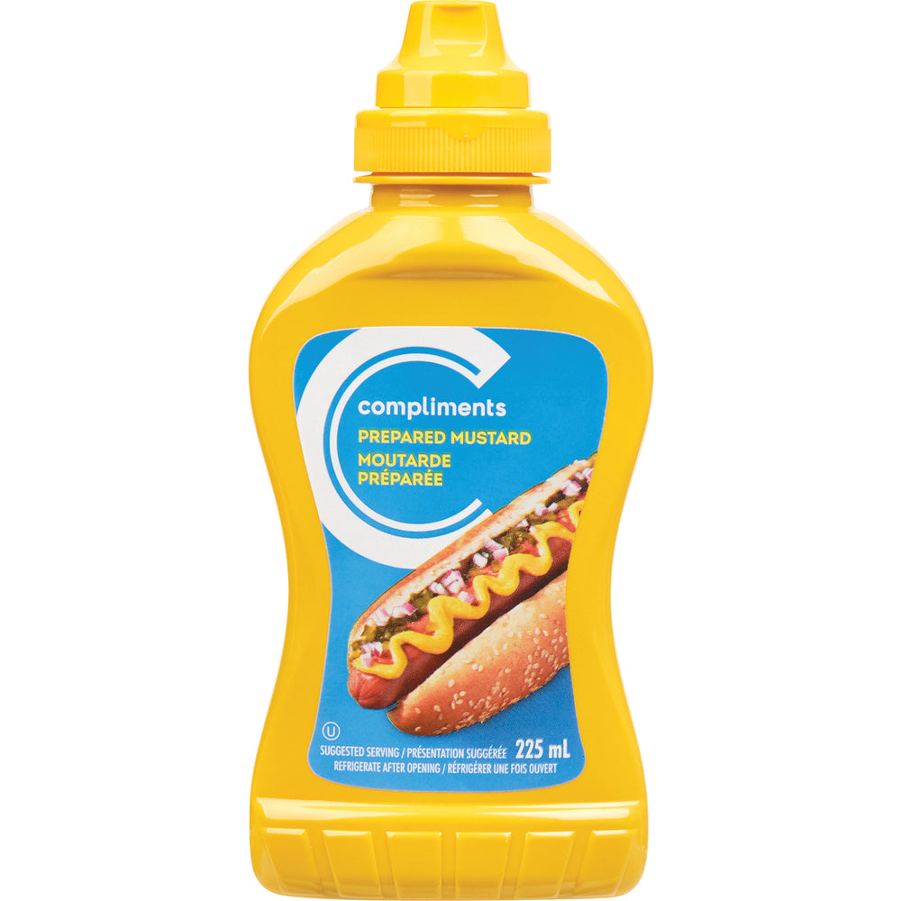 COMPLIMENTS PREPARED MUSTARD, 12 X 225 ML