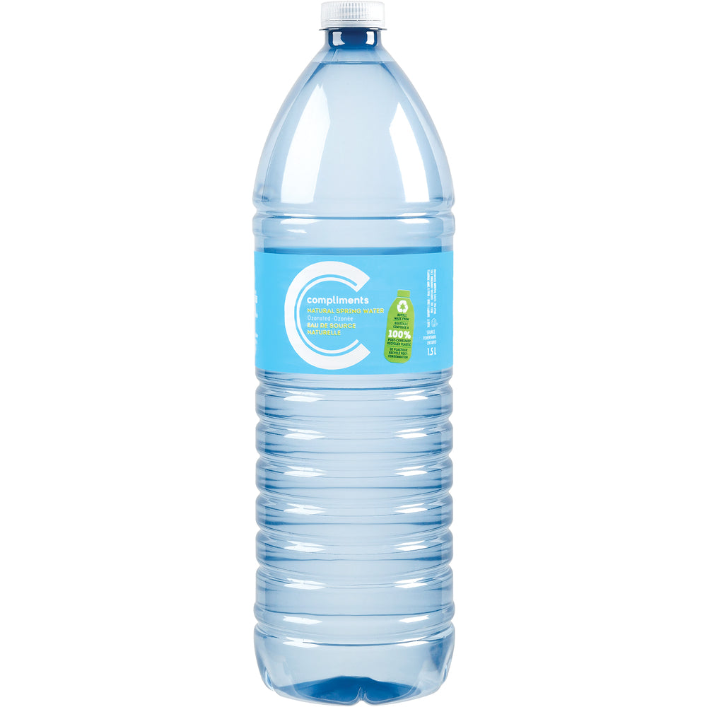 COMPLIMENTS NATURAL SPRING WATER, 12 X 1.5 L