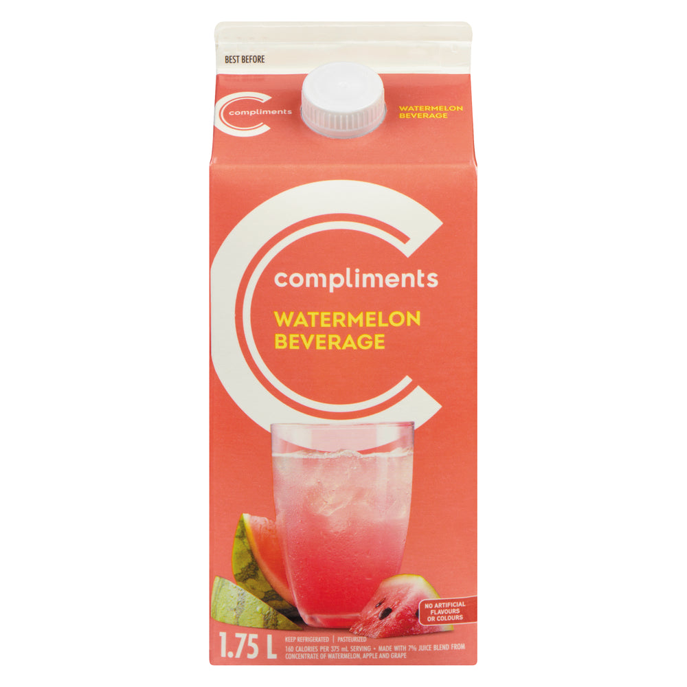 COMPLIMENTS WATERMELON JUICE, 8 X 1.75 L