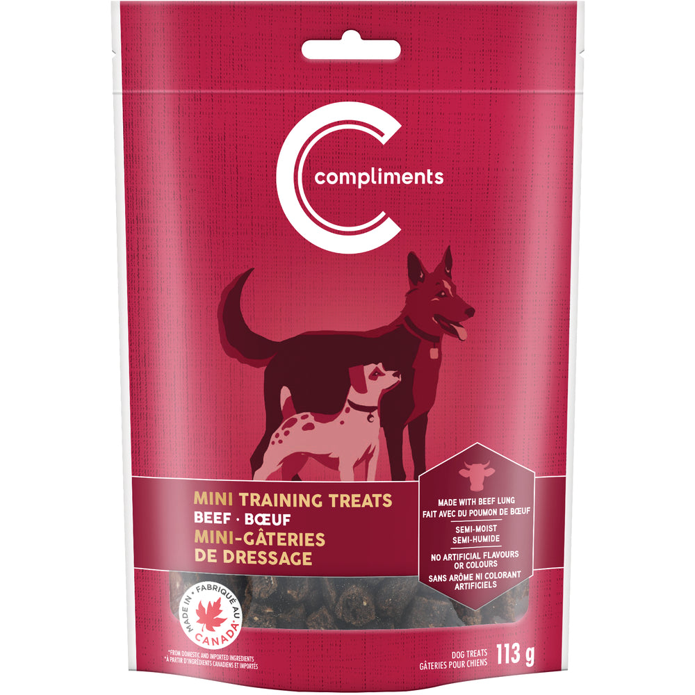 COMPLIMENTS DOG TREATS BEEF, 12 X 113 G