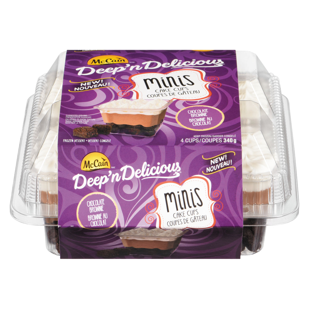 MCCAIN SLICED CAKE CHOCOLATE BROWNIE, 12 X 340 G
