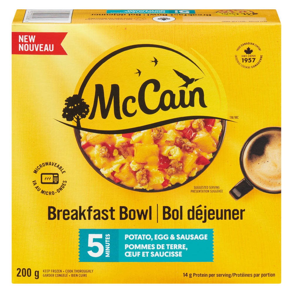 MCCAIN BOWL POTATO, EGG, SAUSAGE, 8 X 200 G