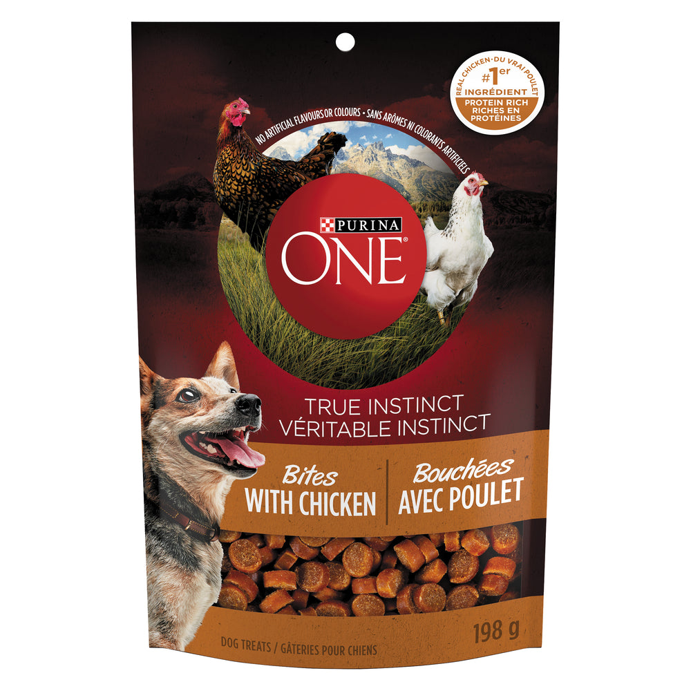ONE DOG TREAT CHICKEN BITES, 5 X 198 G