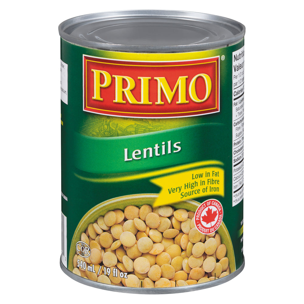 PRIMO CANNED LENTILS, 24 X 540 ML