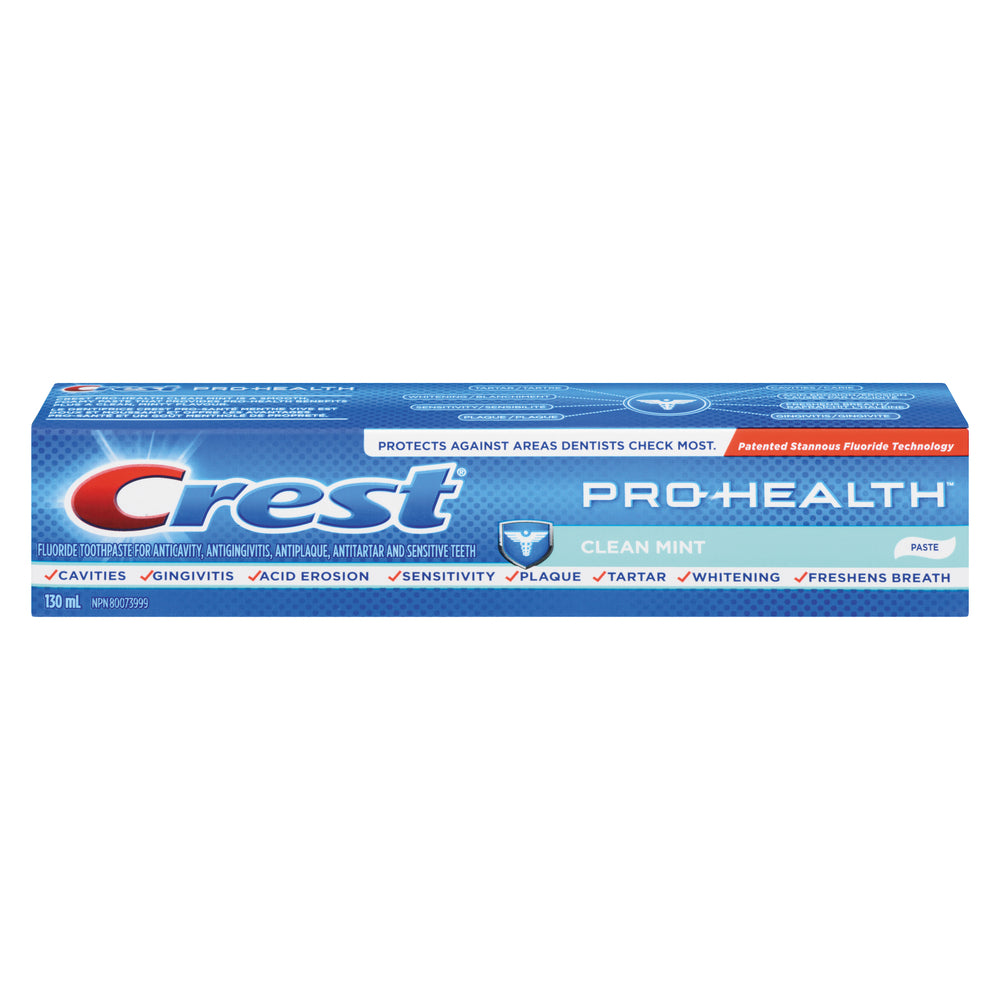 CREST PRO HEALTH CLEAN MINT TOOTHPASTE, 12 X 130 ML