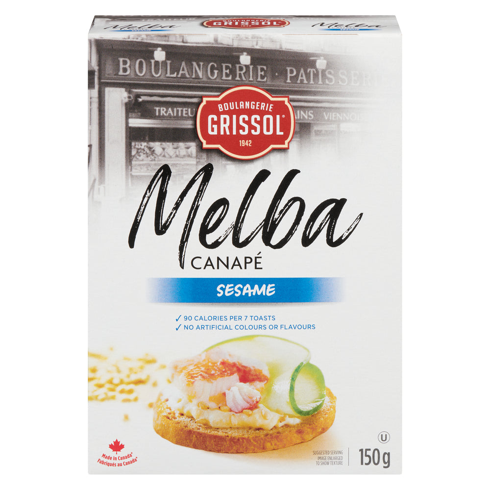 GRISSOL MELBA SESAME CANAPE, 12 X 150 G