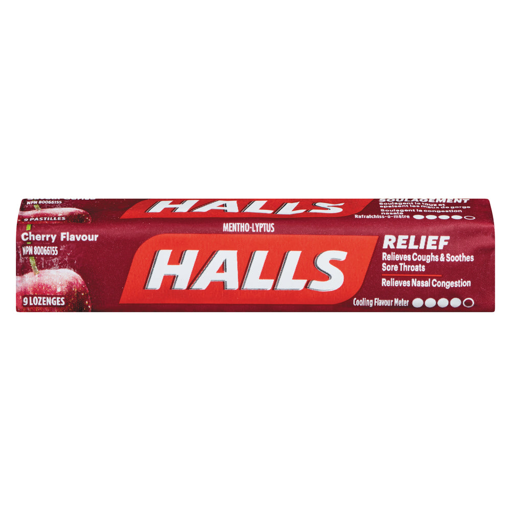 HALLS CHERRY LOZENGES, 20 X 9 UN