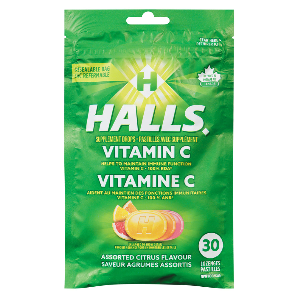 HALLS DEFENSE VITAMIN C CITRUS BAG, 12 X 30 UN