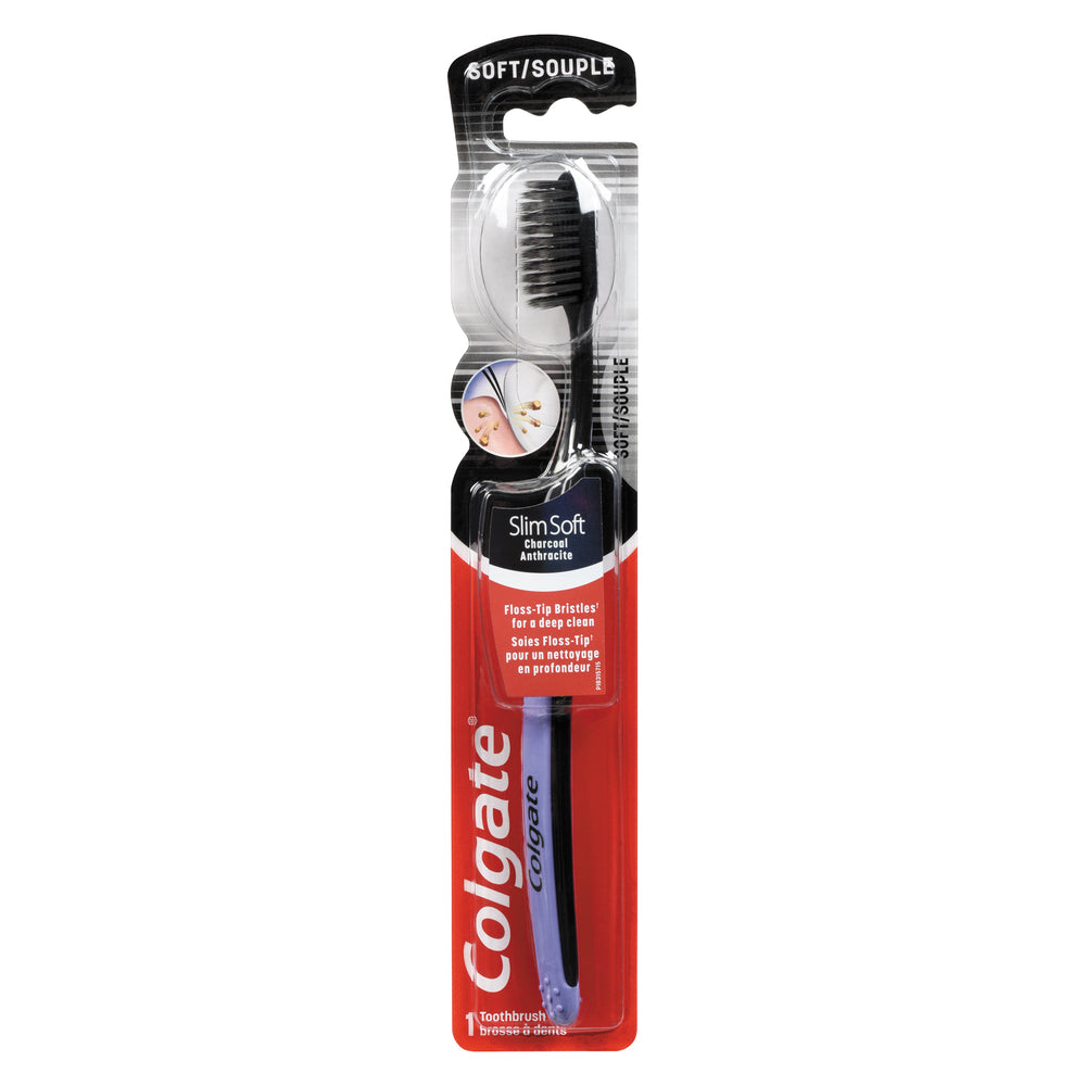 COLGATE CHARCOAL SLIM TOOTHBRUSH, 6 X 1 UN