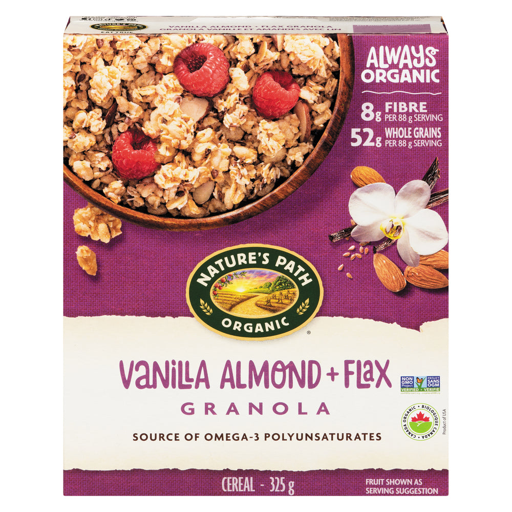 NATURE'S PATH ORGANIC VANILLA ALMOND GRANOLA, 12 X 325 G