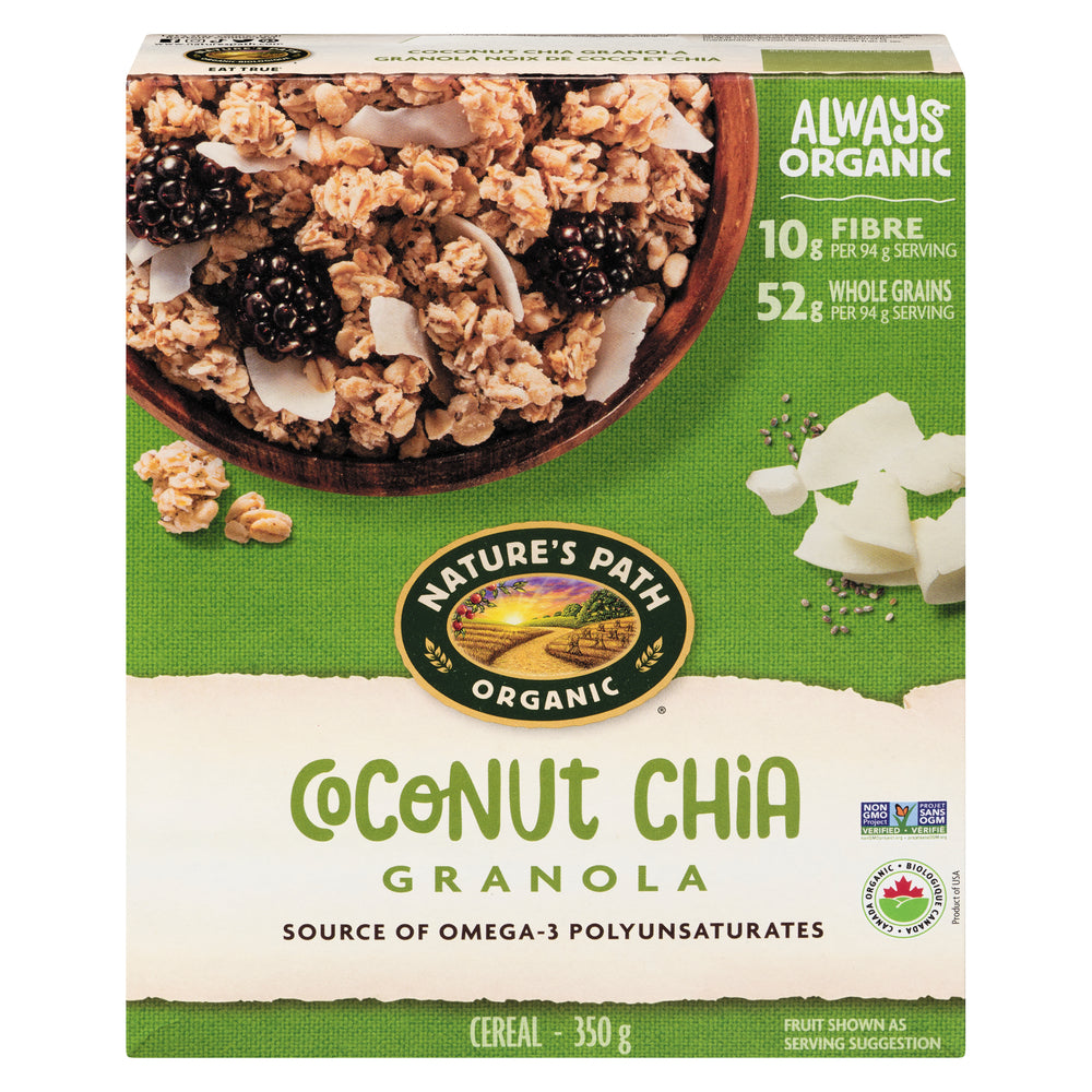 NATURE'S PATH ORGANIC COCONUT CHIA GRANOLA, 12 X 350 G