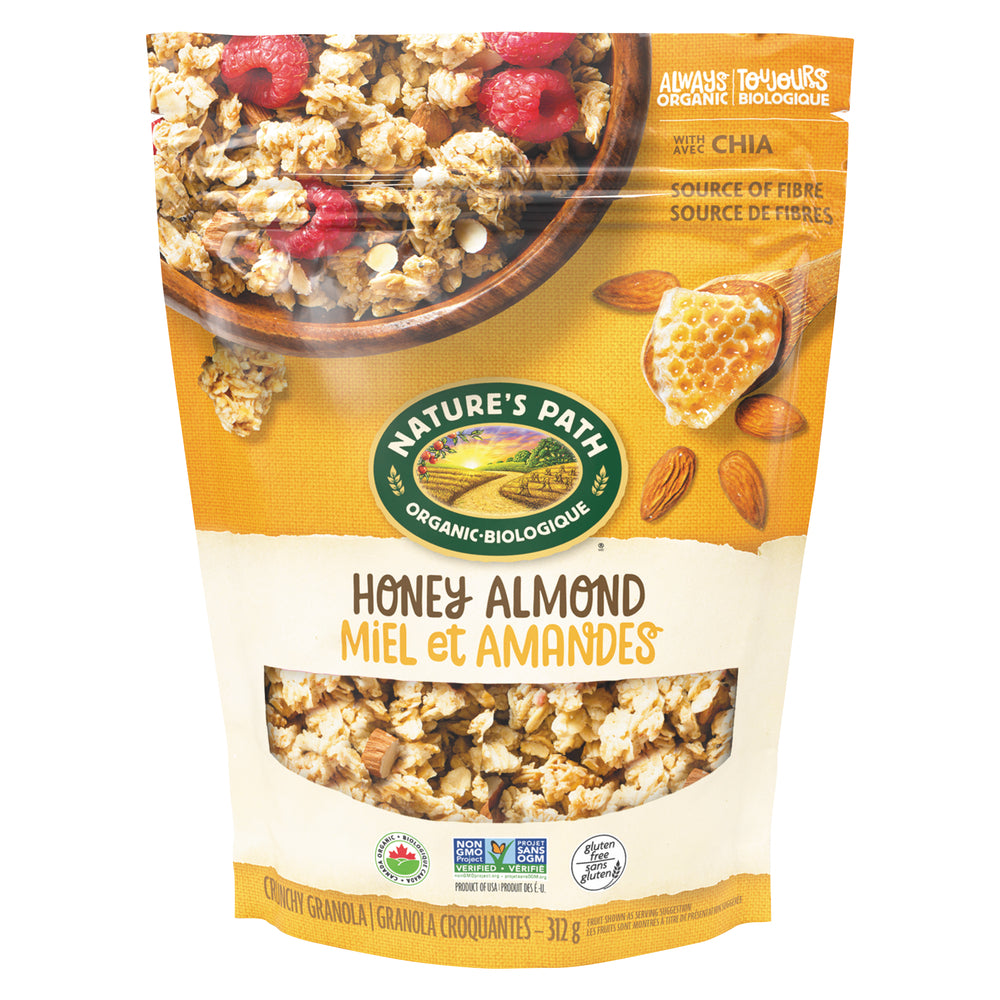 NATUPATH GRANOLA ORGANIC HONEY ALMOND, 8 X 312 G