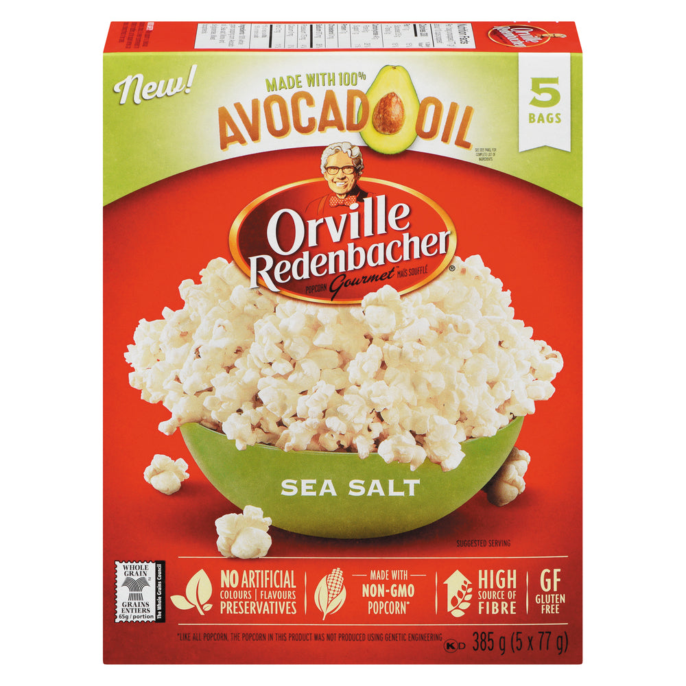 ORVILLE REDENBACHER'S AVOCADO POPCORN 5PK, 6 X 5 X 77 G