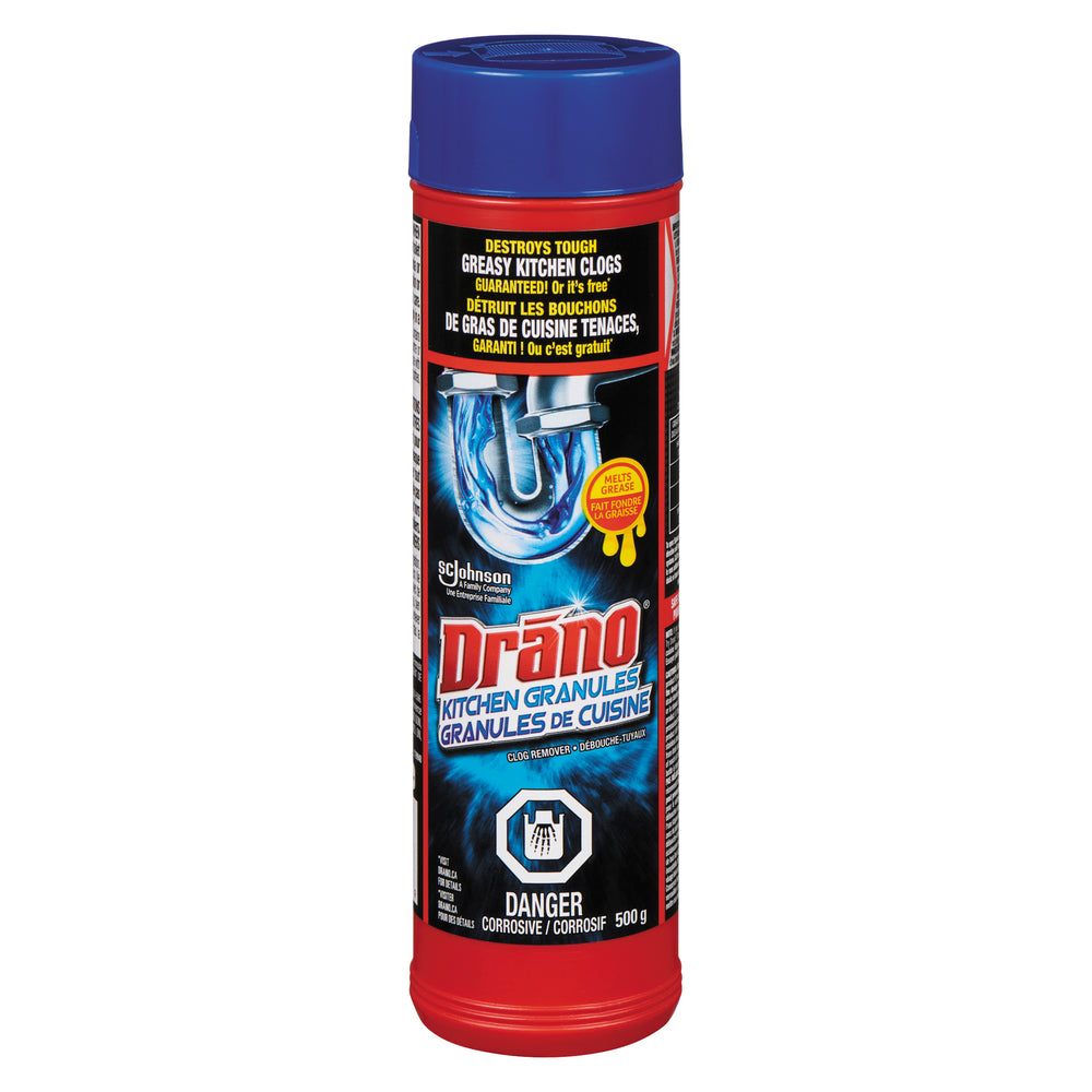 DRANO PIPE CLEANER CRYSTALS, 6 X 500 G