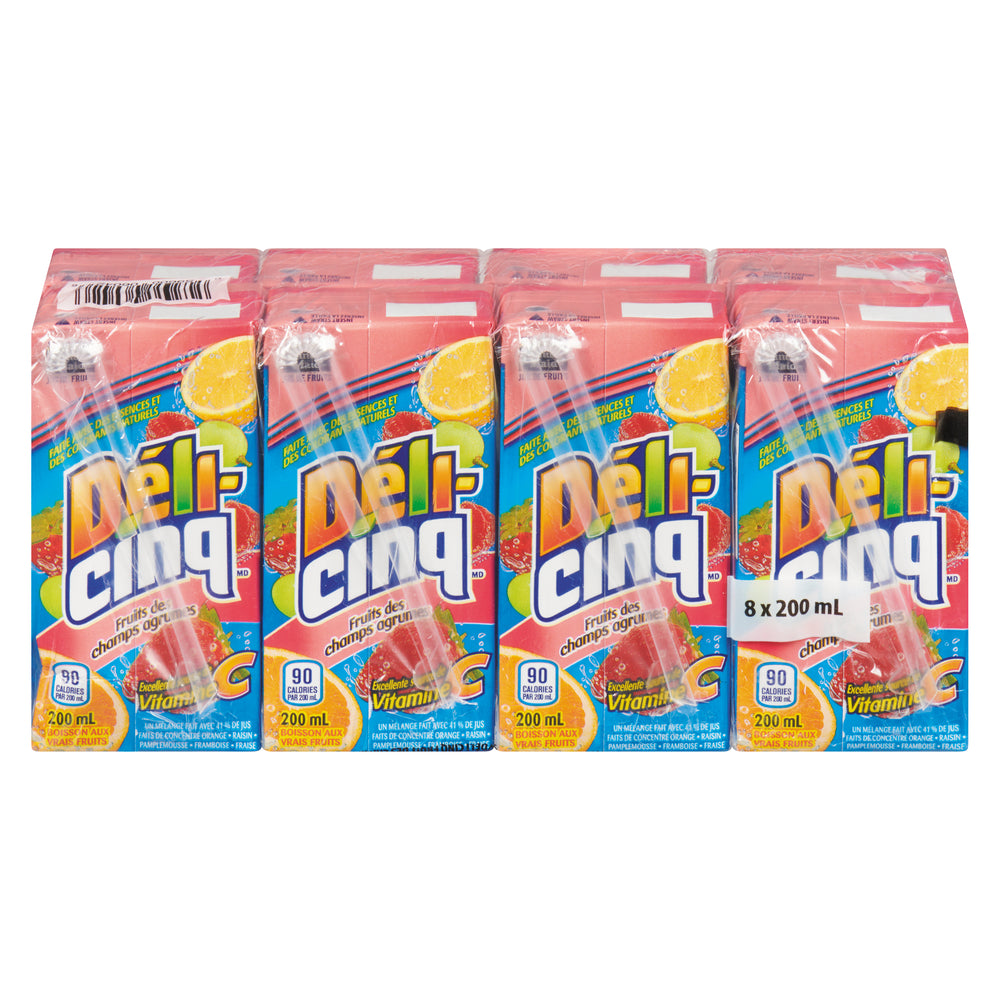 DELICINQ CITRUS BERRY JUICE, 4 X 8 X 200 ML