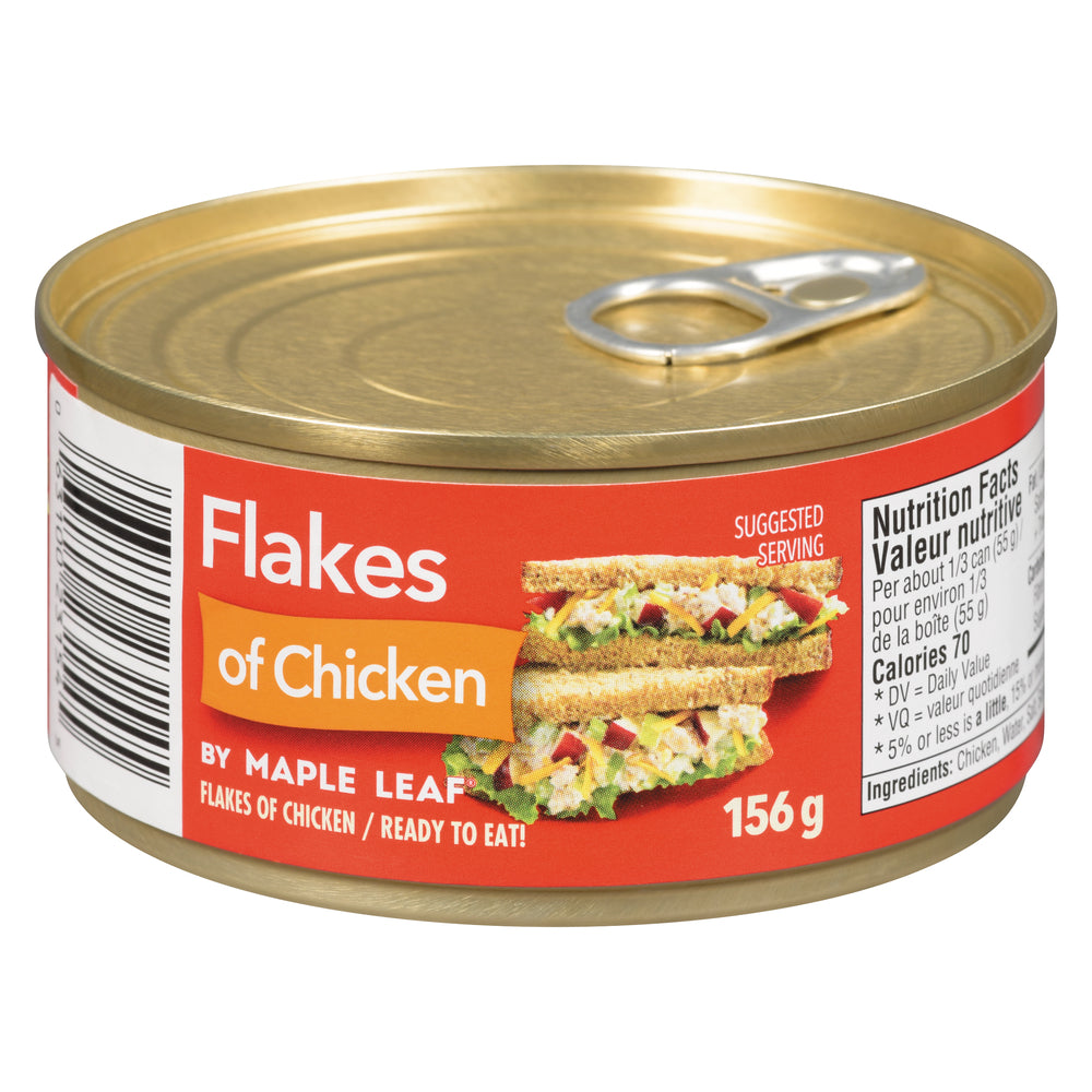 MAPLE LEAF CHICKEN FLAKES, 24 X 156 G