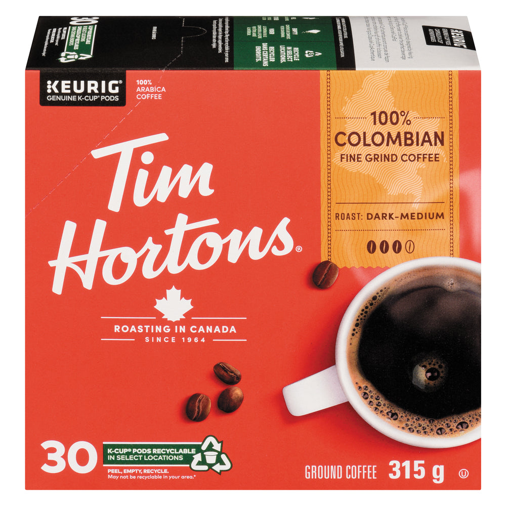 TIM HORTONS COLOMBIAN COFFEE, 4 X 30 UN