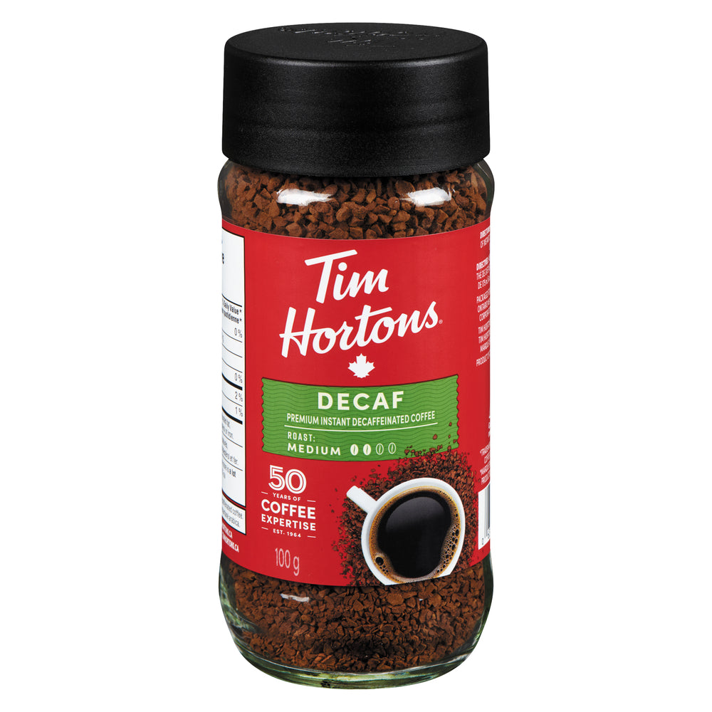 TIM HORTONS INSTANT DECAF COFFEE, 12 X 100 G