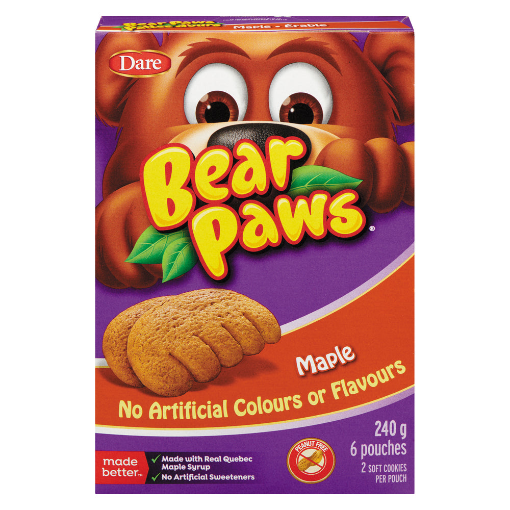 DARE BEAR PAW MAPLE BISCUITS, 12 X 240 G