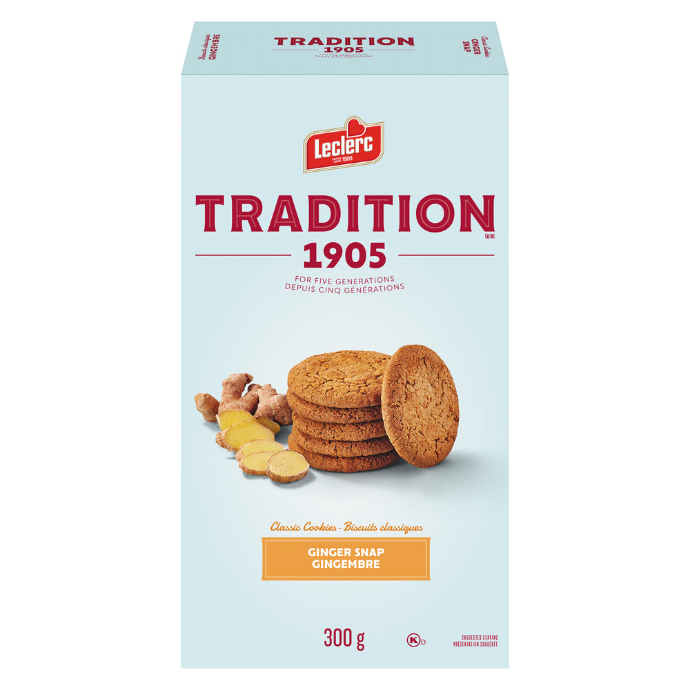 LECLERC TRADITION GINGER BISCUIT, 12 X 300 G