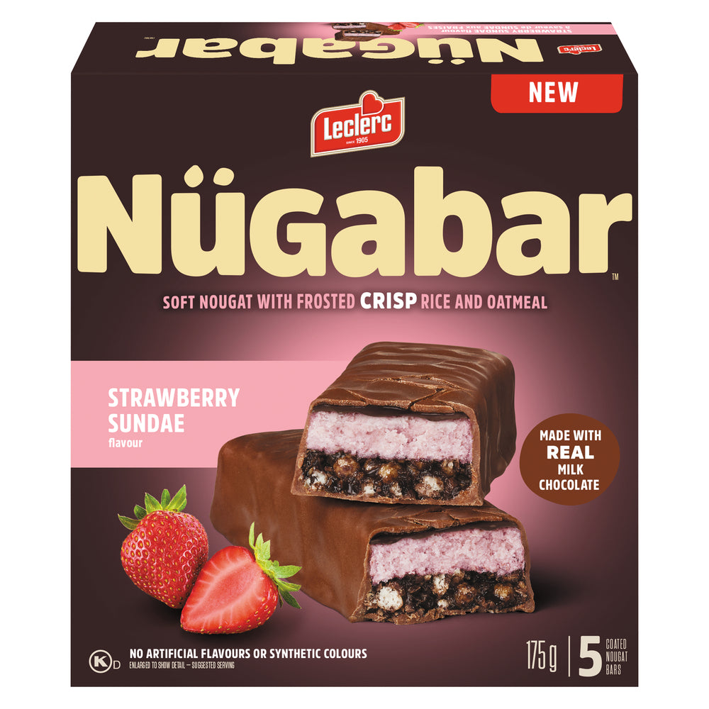 NUGABAR STRAWBERRY SUNDAE BAR, 12 X 175 G