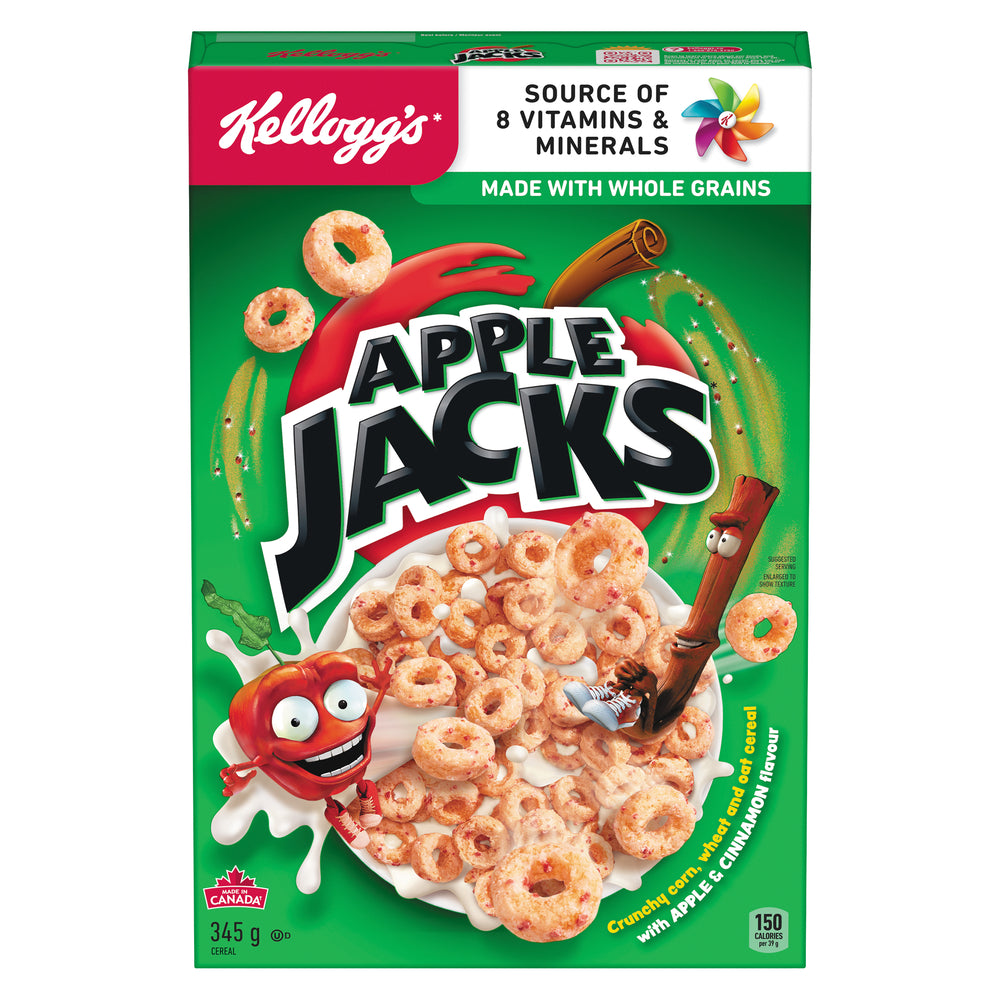 KELLOGG'S CEREAL APPLE JACKS, 12 X 345 G