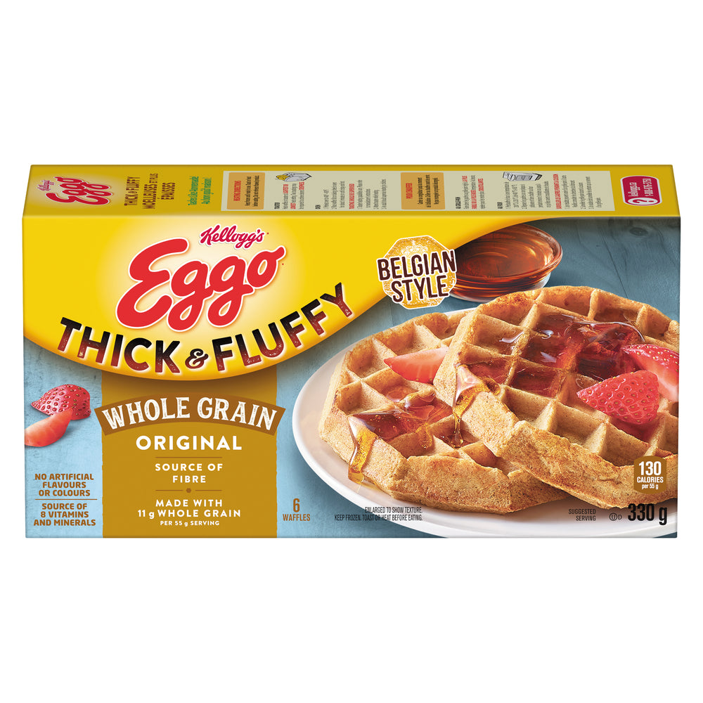 KELLOGG'S EGGO WHOLE GRAIN TOASTER WAFFLES, 8 X 330 G